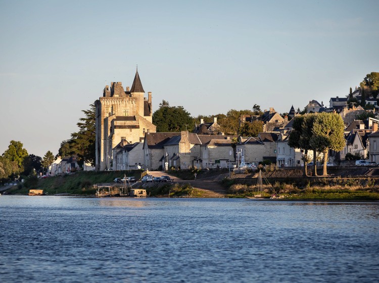 Montsoreau et son château depuis la Loire